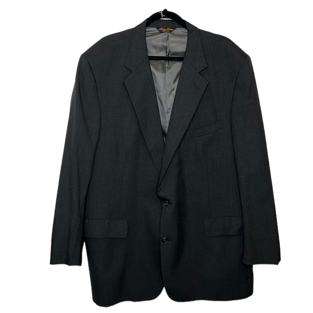 Brooks Brothers Wool Blazer Men's 48 Long Charcoal Gray
